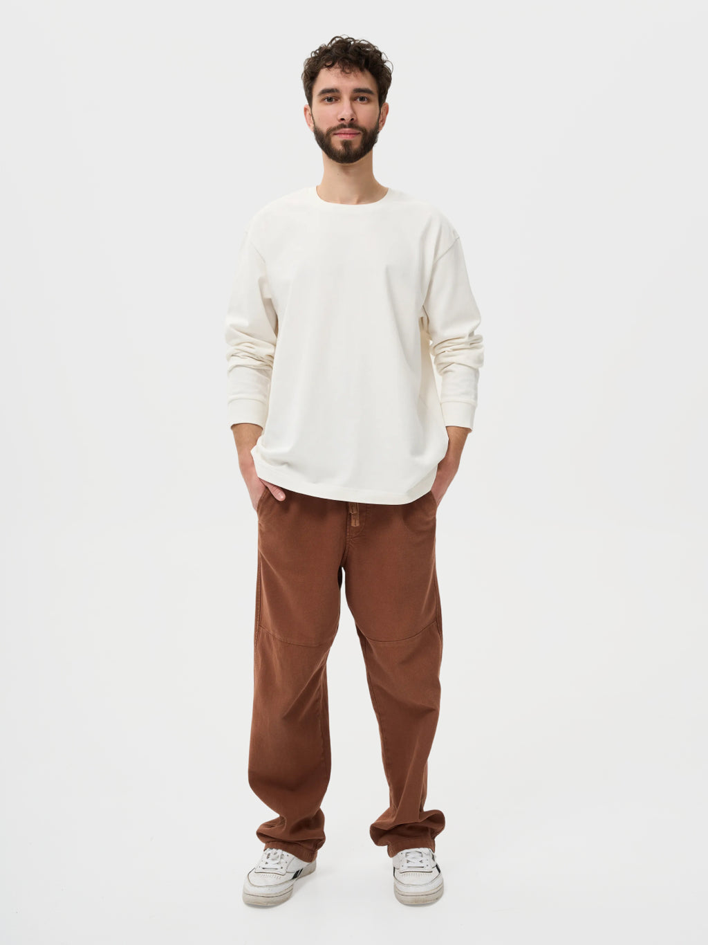 Лонгслів чоловічий білий