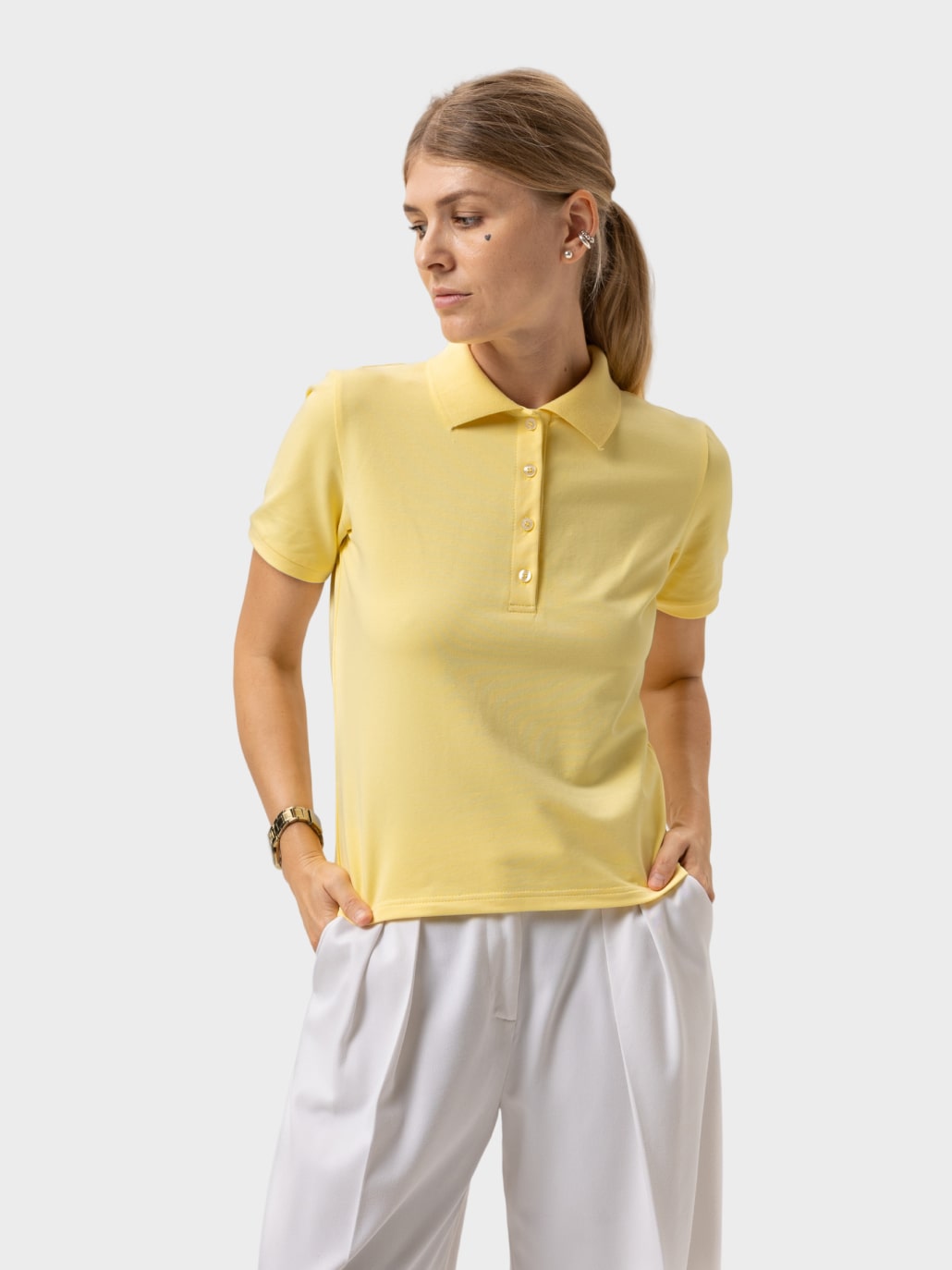 Поло жіноче світло-жовте